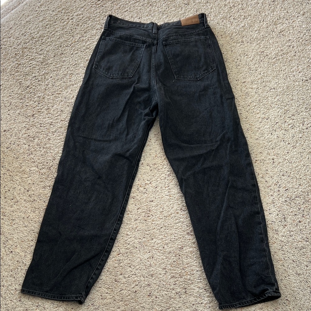 Women’s Madewell Washed Black Baggy Straight Leg Jeans - size 29 - Picture 8 of 8